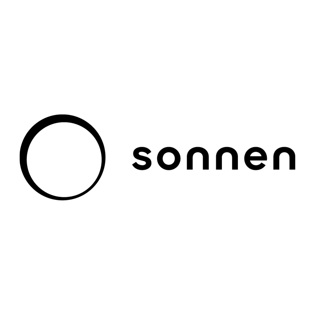 Solid black 10kWh Sonnen Batterie Evo rectangle on a white background.